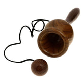 Extrokids Wooden Toy Cup And Ball Game - Brown - EKIT0053